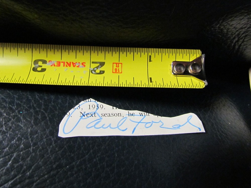 Paul Ford signed Cut