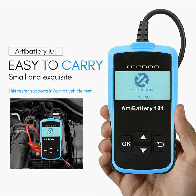 2025 TOPDON AB101 Battery Tester 12V Load Charging System Analyzer 100-2000CCA