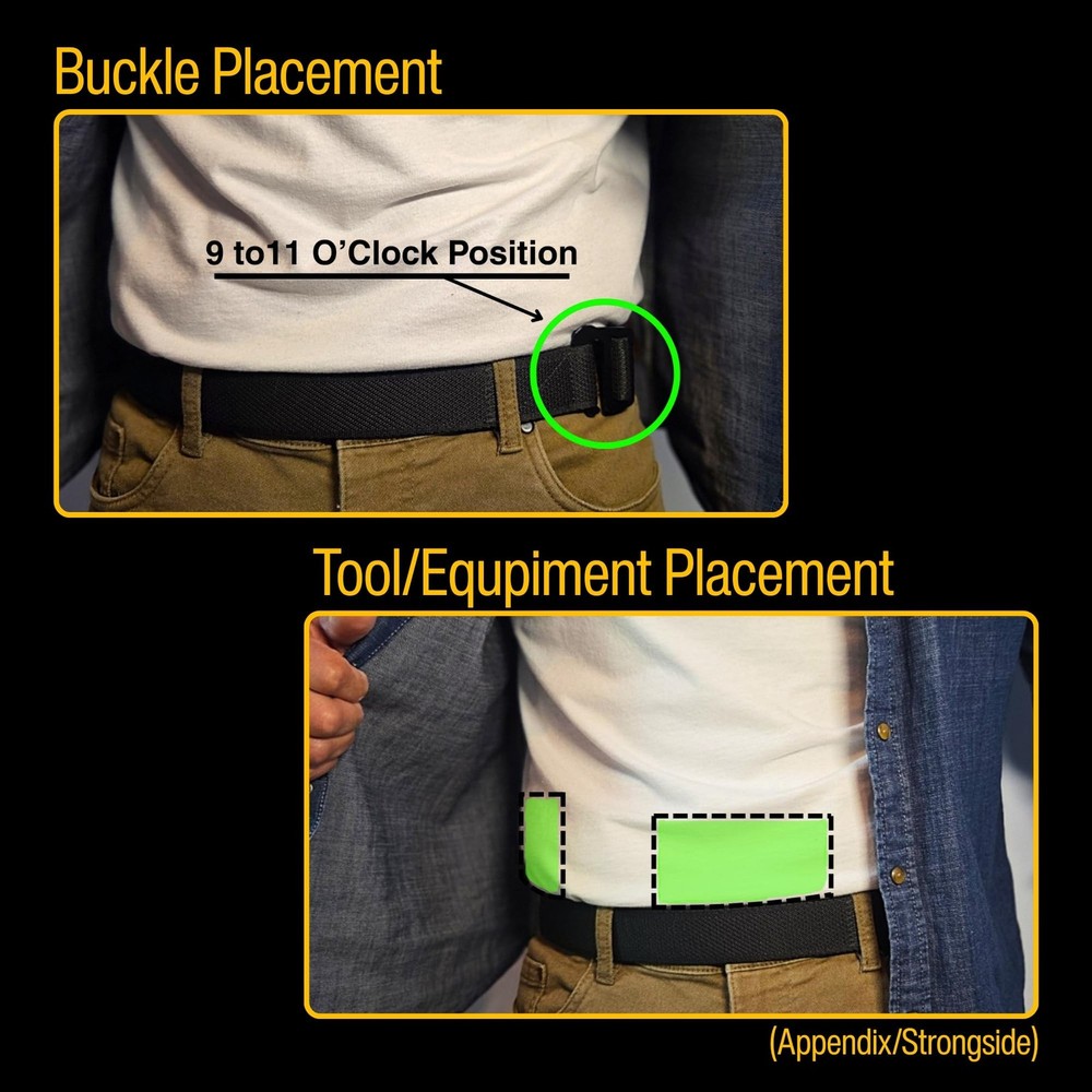 Hybrid Tactical Belt | 1.5” Everyday Carry Belt – Adjustable, Secure