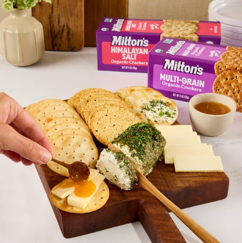Milton's Organic Multi Grain Crackers 6 Ounce Pack Deliciously Savory Snack