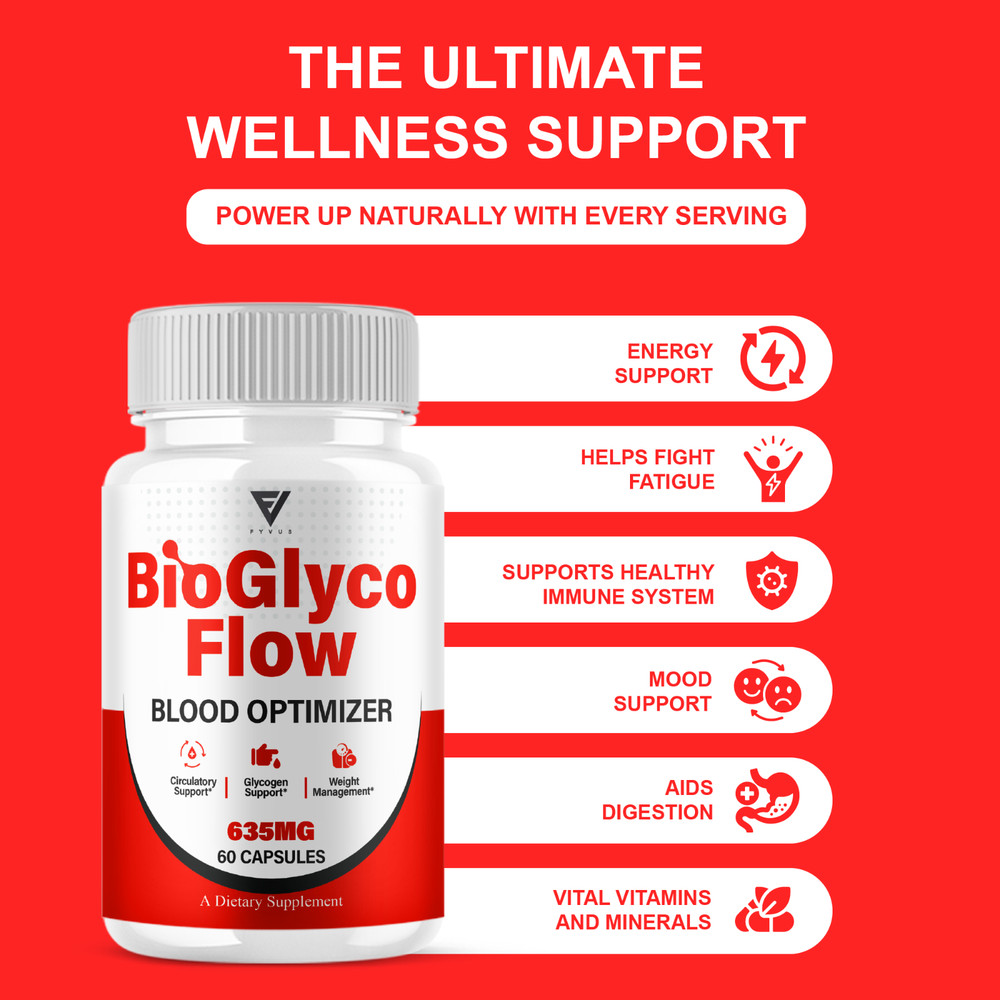 (3 Pack) BioGlyco Flow Blood Optimizer, BioGlyco Flow Supplement (180 Capsules)