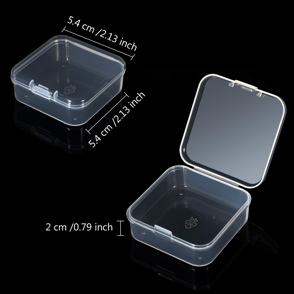 6 Pcs Clear Plastic Bead Organizer Box, Storage For Crafts, Game Pieces, Buttons