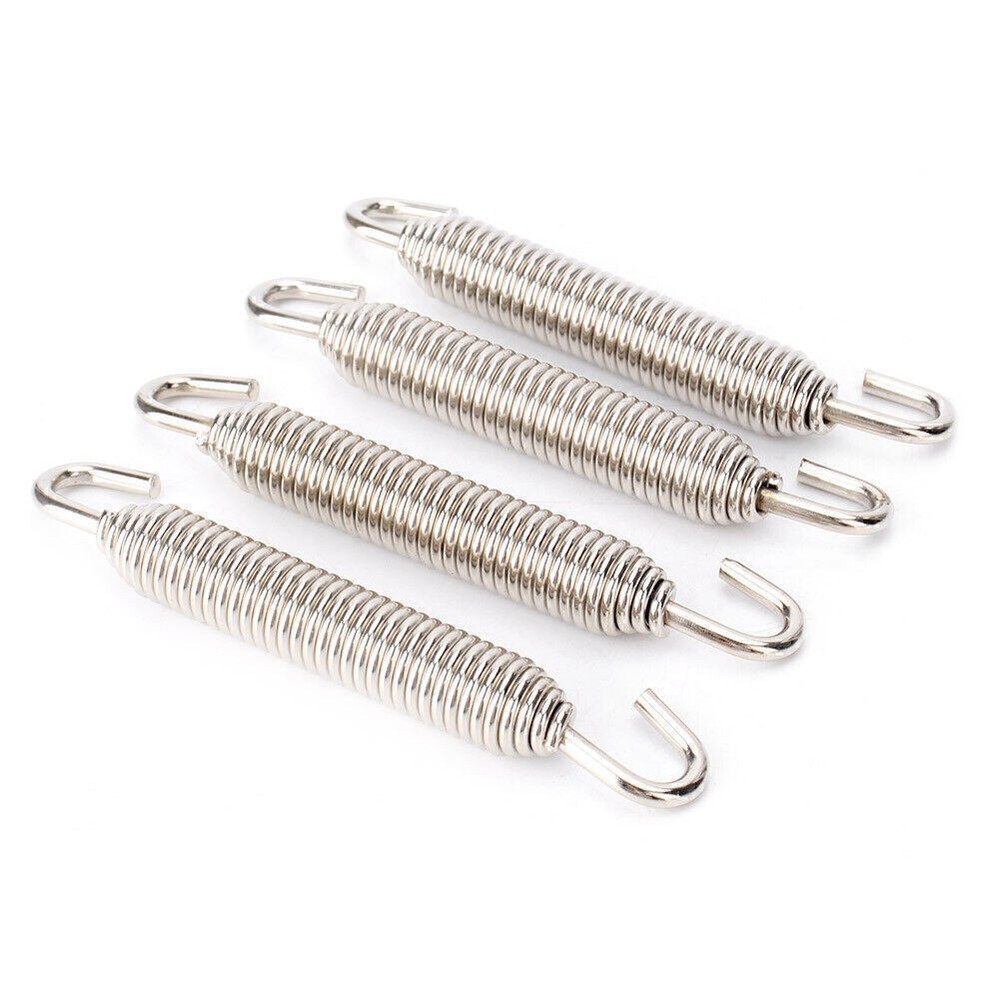 4x 83mm Long Stainless Header Exhaust Springs Silver Universal