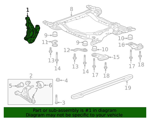 Genuine GM Driver Side Steering Knuckle 84146138