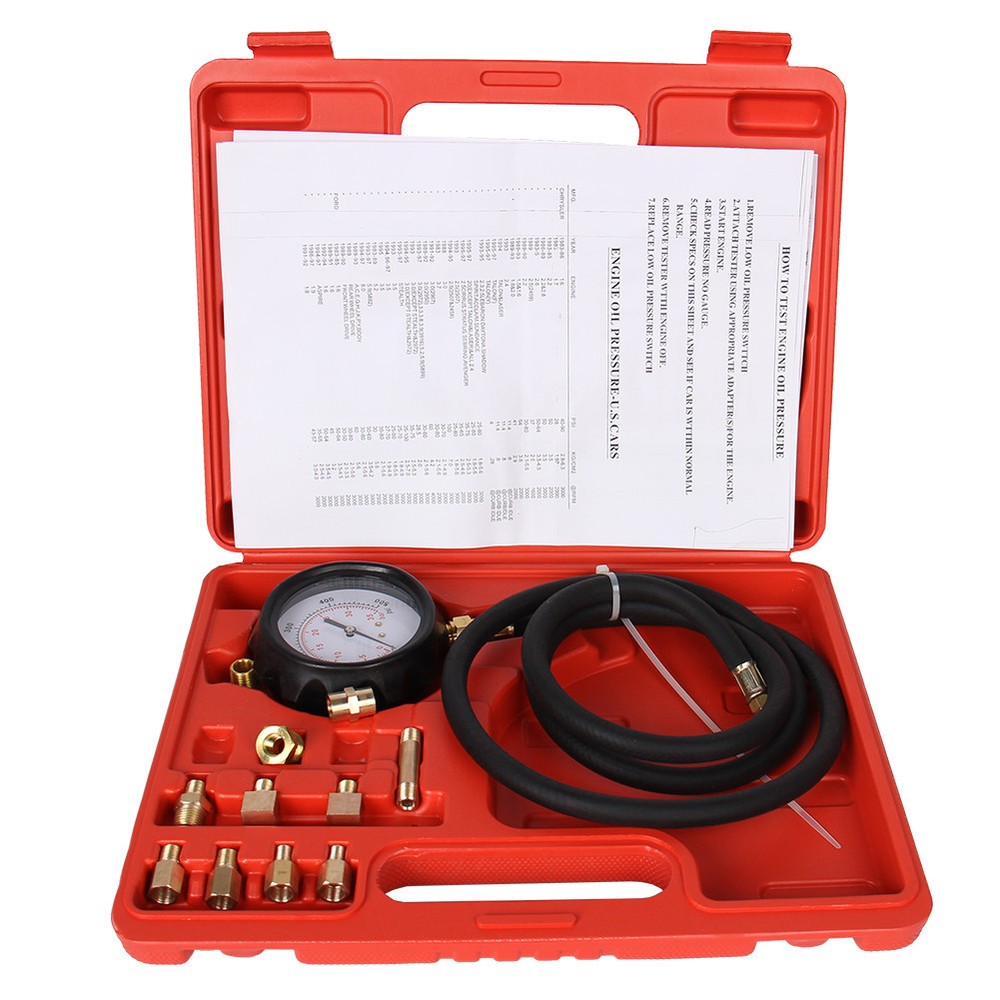 Engine Oil Pressure Test Kit Gauge Diagnostic Tester Dectector Tool Set 0-500PS