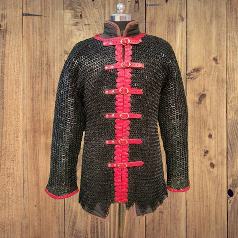 Medieval Chainmail Shirt 9MM Flat Riveted And Washer