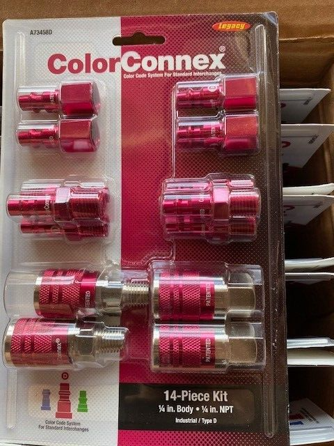 Legacy 1/4 In. Npt Quick Connect Hose Type D Coupler & Plug 14 Piece Kit