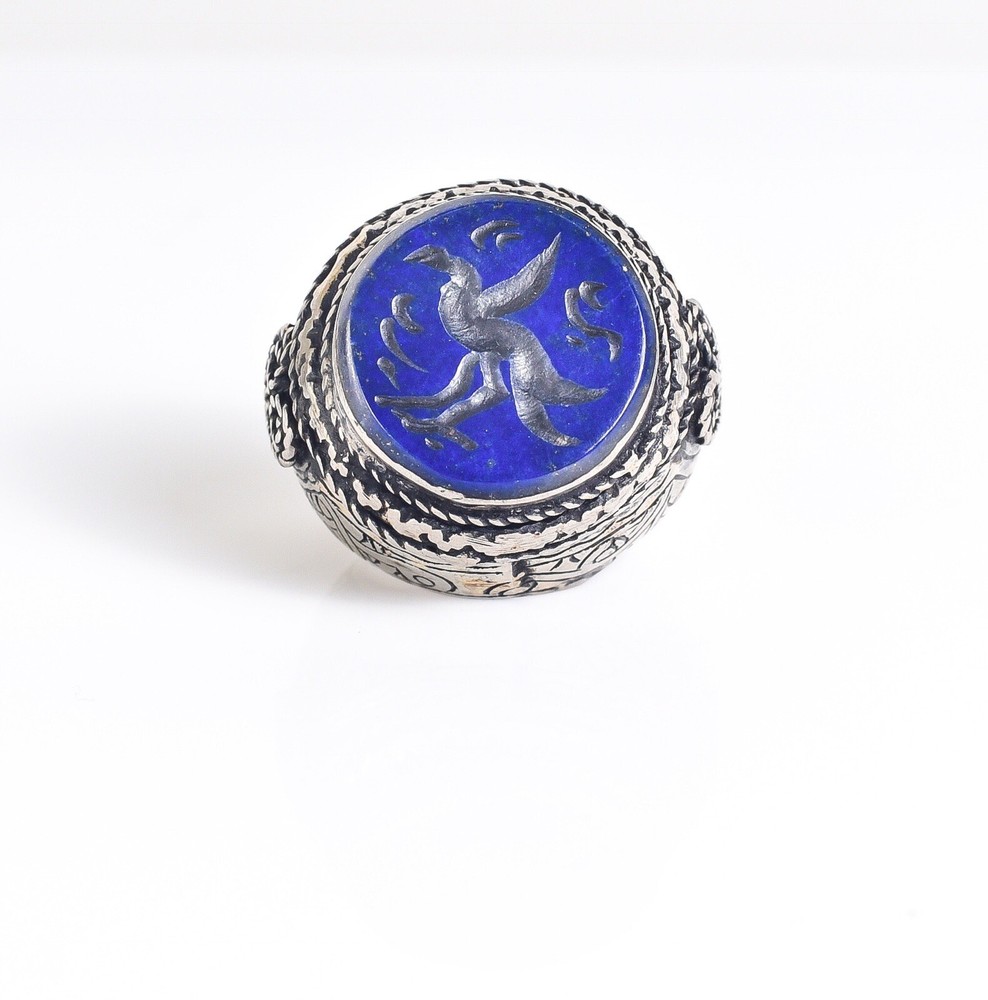 lapis afghan tribal ring