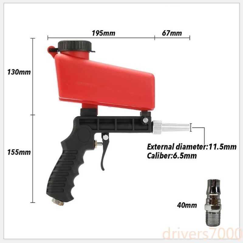 Small Handheld Sandblasting Gun Adjustable Pneumatic Sandblasting Gun