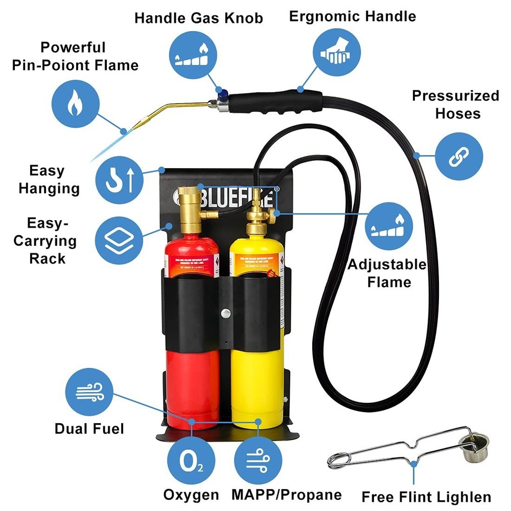 Efficient Welding Torch System with Maximum Flame Temperature for Professionals
