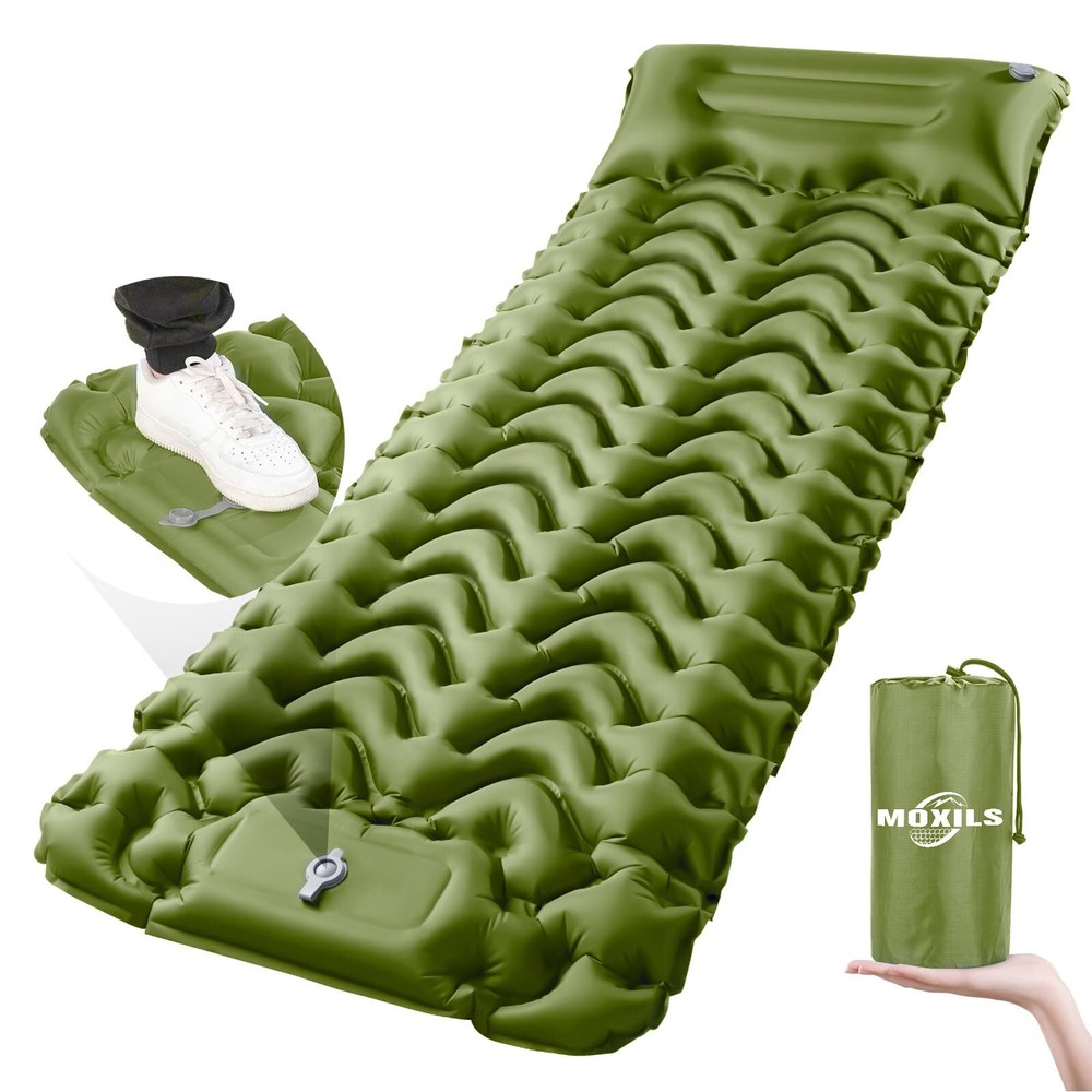 Sleeping Pad, Ultralight Inflatable Sleeping Pad for Camping, Built-in Pump, ...