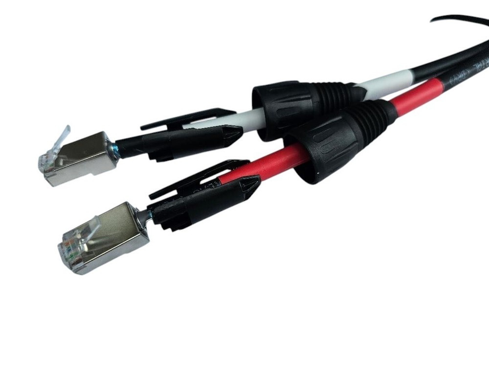 2 Channel CAT5e Snake Tactical Shielded Neutrik Ethercon Digital Audio Cable.