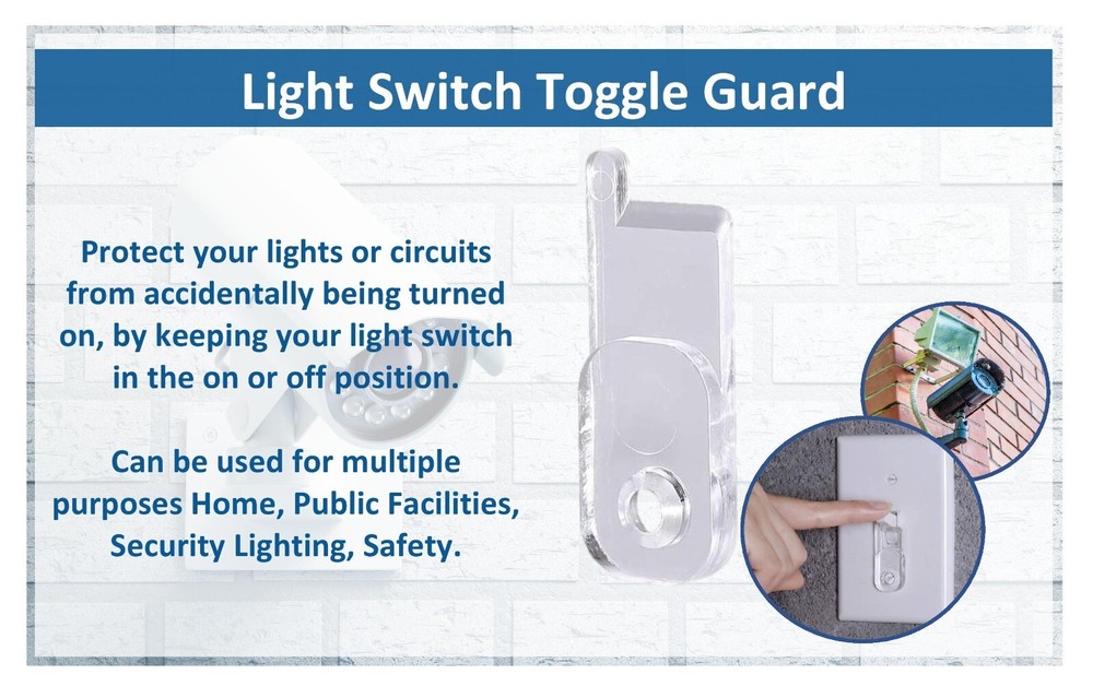 Clear Toggle Switch Cover Guard - Multipack Bulk Help Keeps Light Switch ON/Off