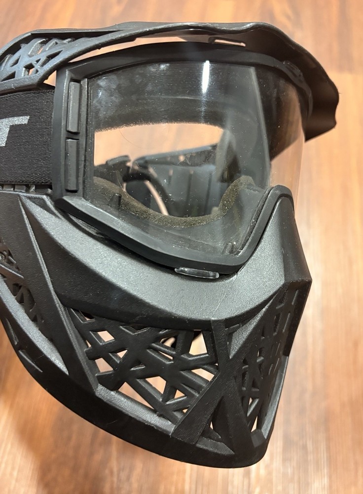JT Paintball Face Mask Complete Black Shield Goggles Adjustable