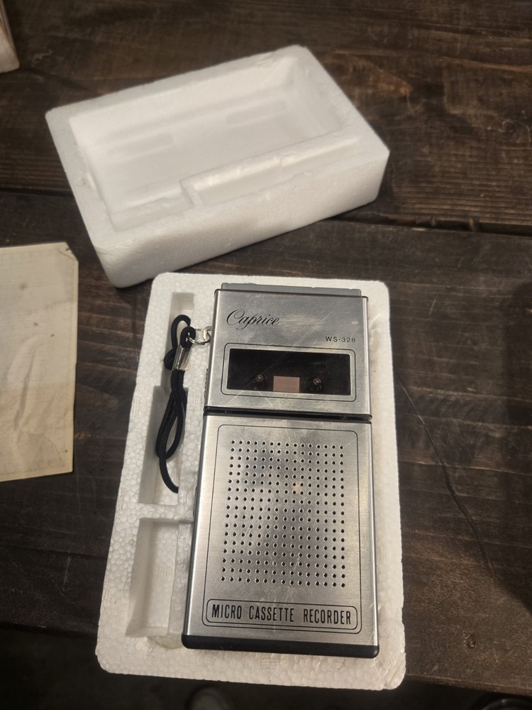 TESTED Vintage Microcassette Recorder In Box Caprice