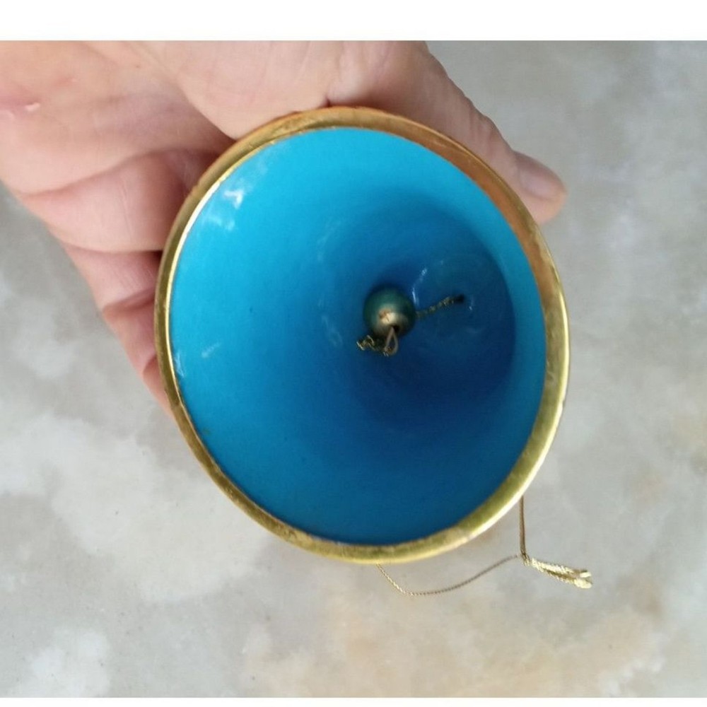 Cloisonné Bell and Egg on Stand