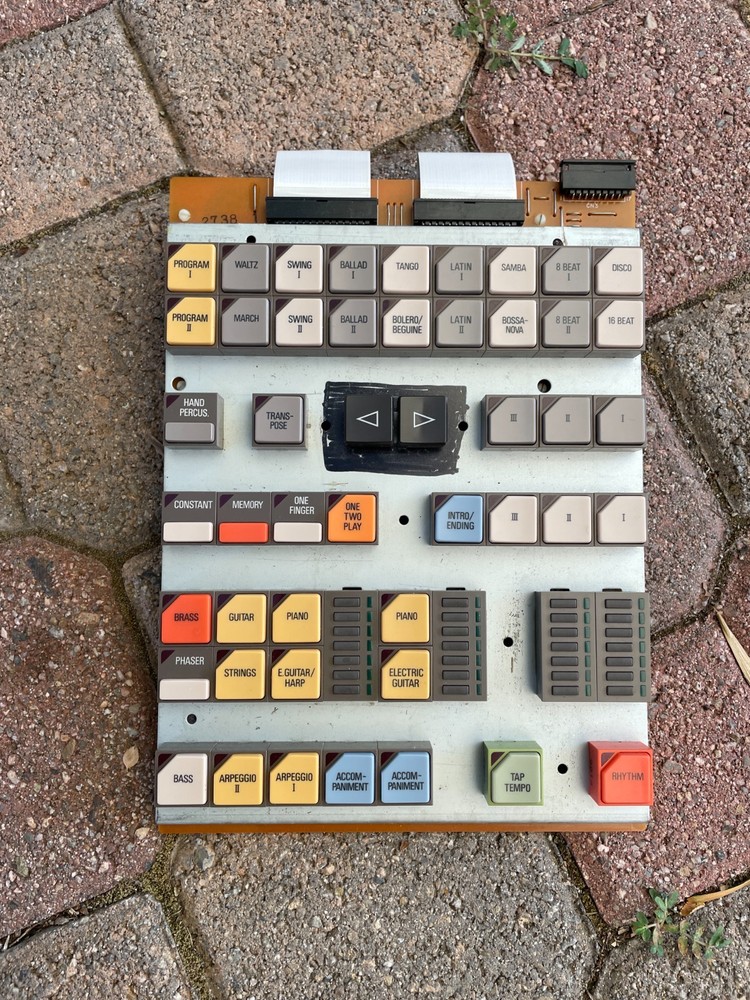 Kawai Keyboard circuit board, Rhythm panel, 1980s SR models