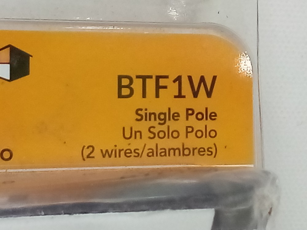 Cadet Single Pole Built-In Thermostat Kit BTF1W for Baseboard Heaters