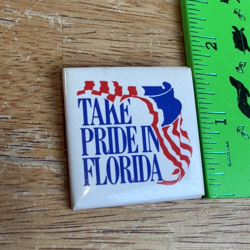 take pride in florida button Vintage