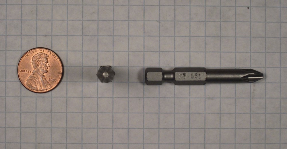 PRACTICAL PRODUCTS #PB-2LS HEX POWER DRIVE BITS, 1/4" HEX SHANK, PHILLIPS #2 TIP