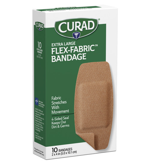 Flex-Fabric Extra Large Bandages, 2″ x 4″, 10 count