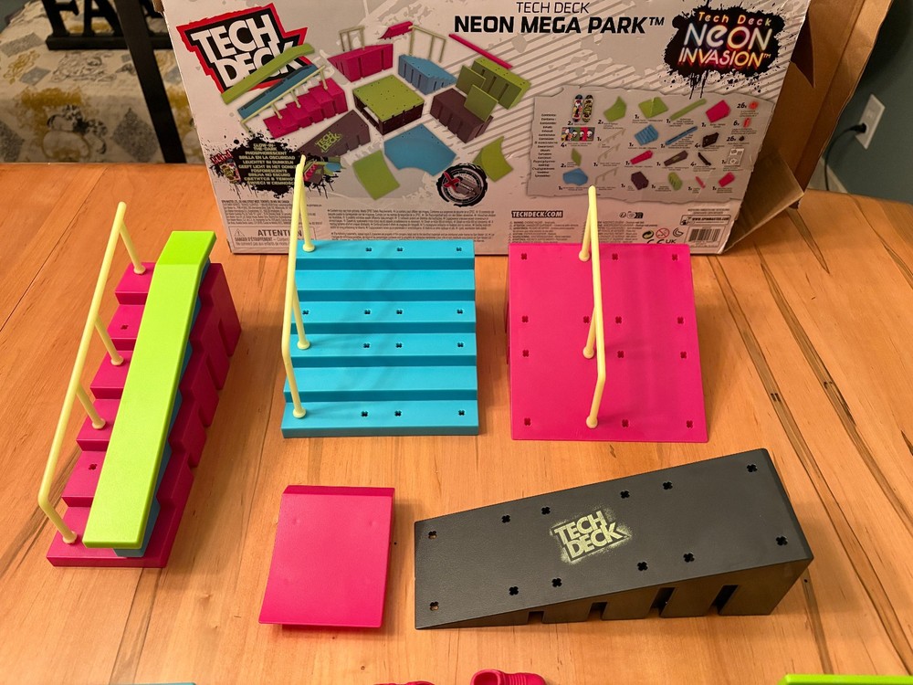 Tech Deck Neon Invasion Mega Park Replacement Parts - Incomplete
