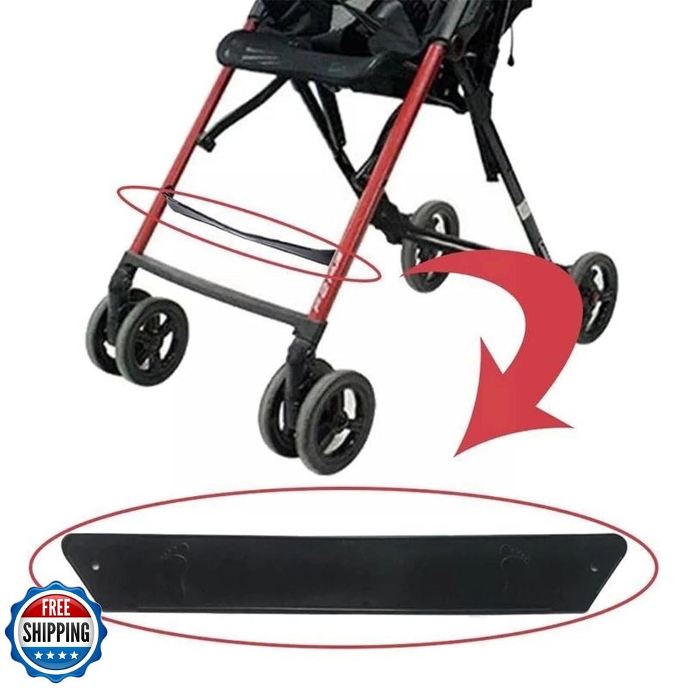 Black Stroller Footrest Replacement Adjustable Stroller Extension Footboard S