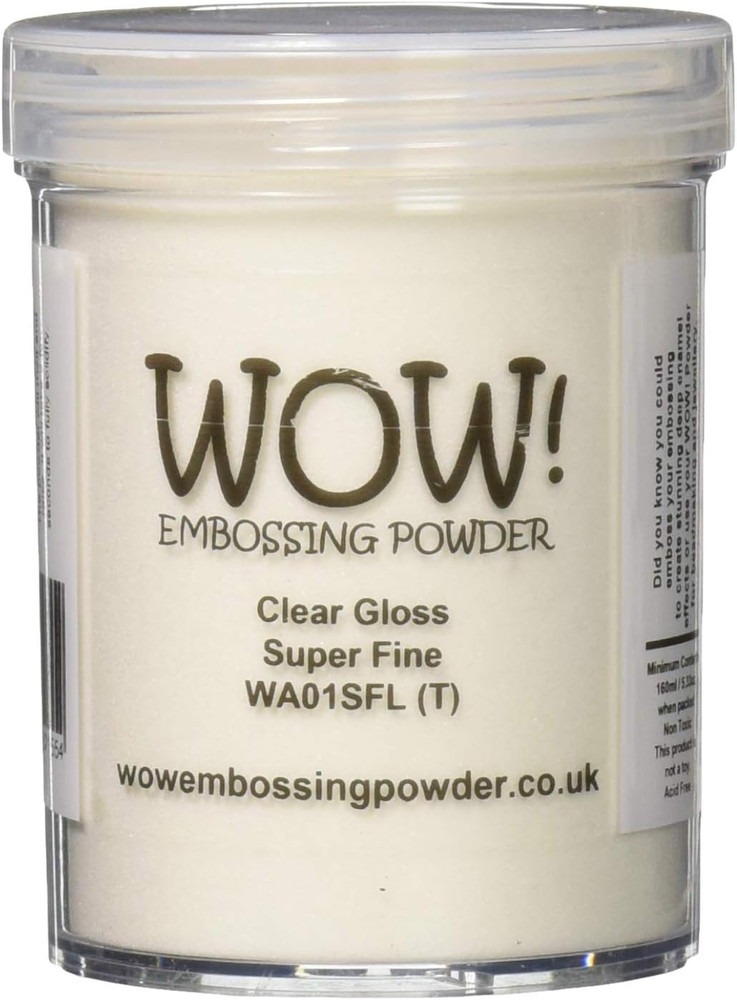 Embossing Powder Large Jar 160Ml-Clear Gloss