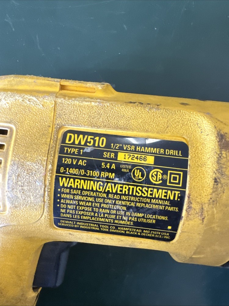 Dewalt DW510 Hammer Drill