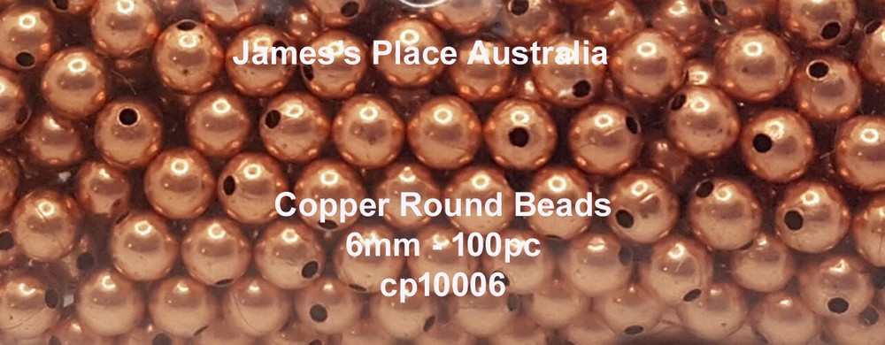 Copper Round Beads - various sizes