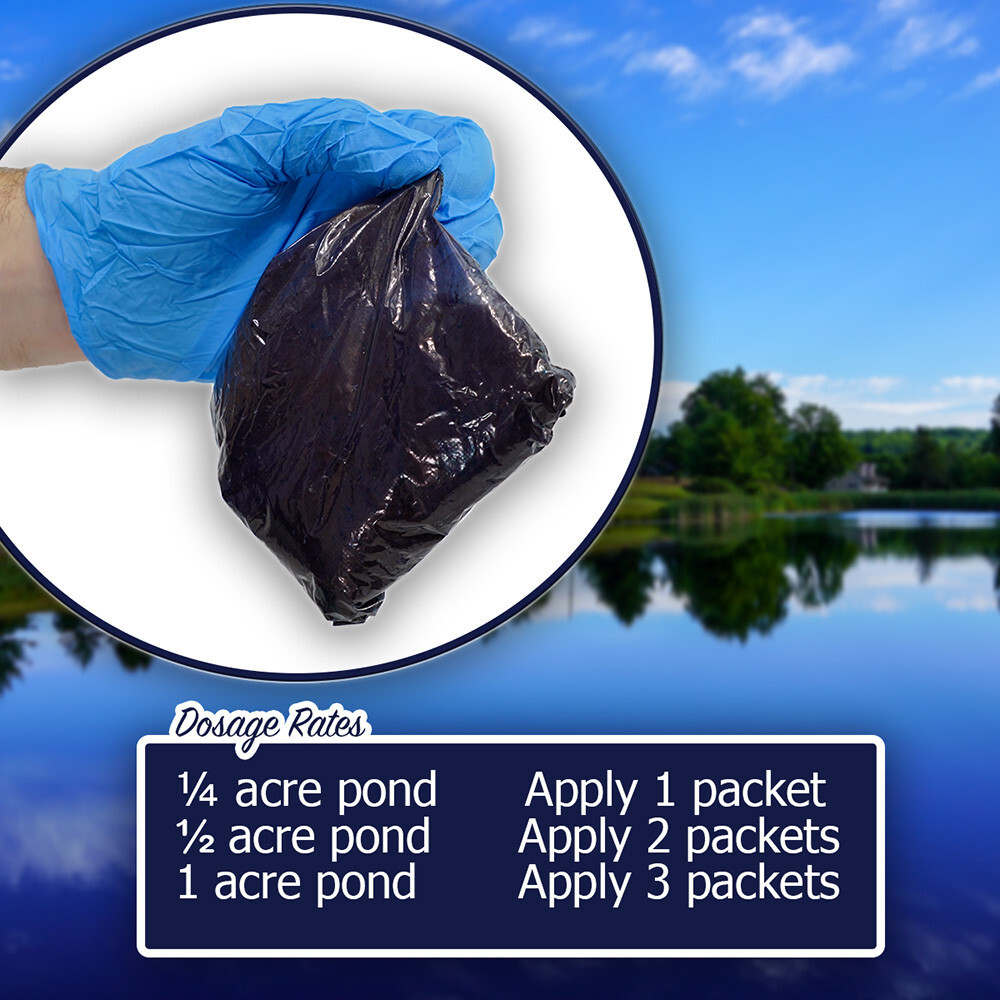 Vivid Blue Pond Dye Packets- 6 water soluble packets