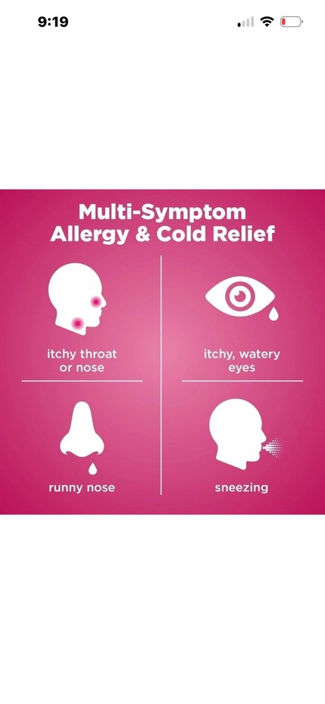 Amazon Basic Care Complete Allergy Relief, Diphenhydramine 400 Count, Pink