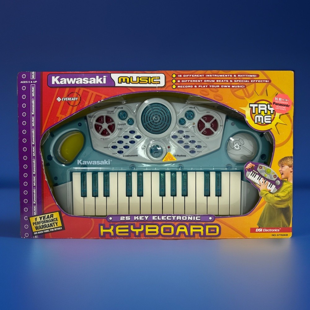 Kawasaki Electronic Keyboard 57765 Y2K Translucent Keys 2002 Dsi Electronics New