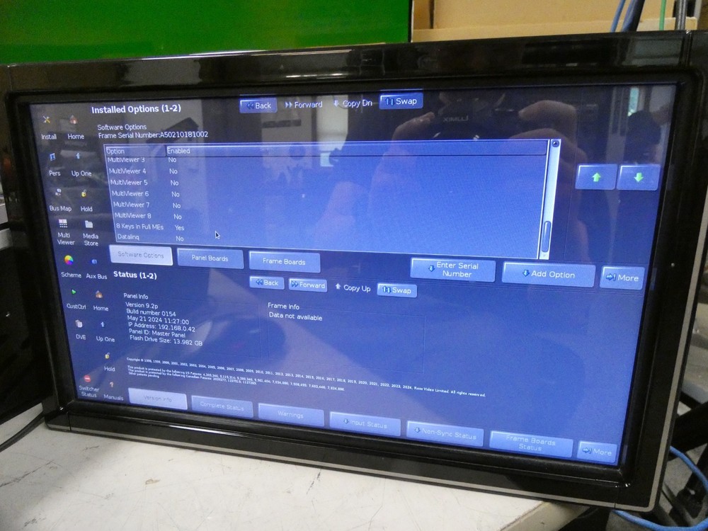 Ross Acuity 3M/E Panel, 60-Input, 40-Output 4K 3G Production Switcher w/Frame