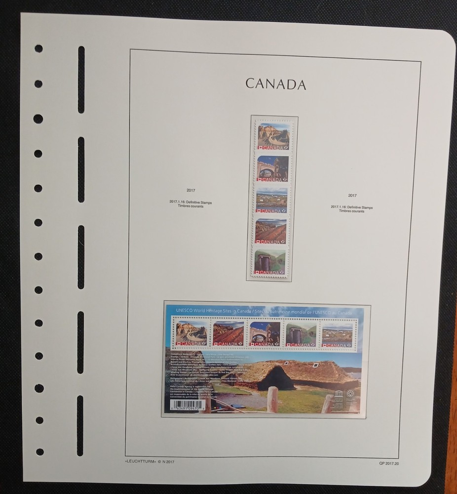 2017 Canada Year Set On Lighthouse/Leuchtturm Hingless Pages