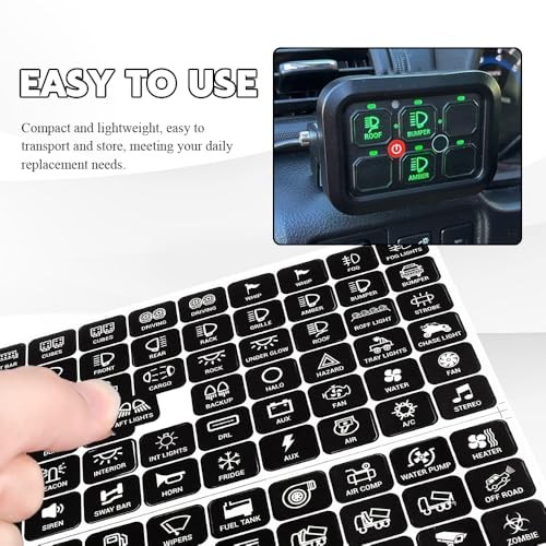 120PCS Switch Panel Sticker, Car Panel Decal, Waterproof Rocker Toggle Switch