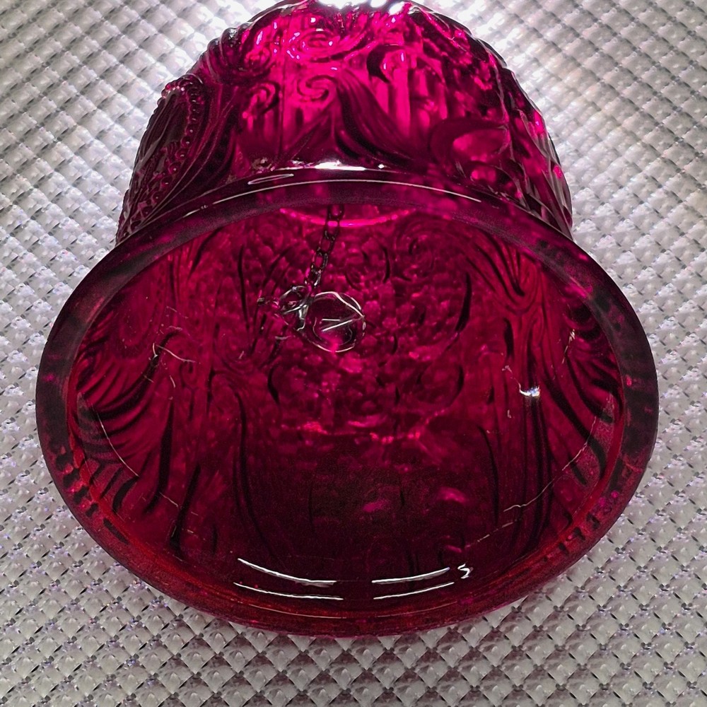 Vintage L.E. Smith Ruby Red 40th Anniversary Bell 6" Tall