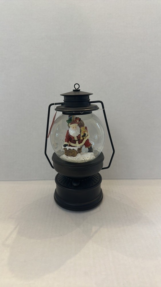Martha Stewart Lantern Santa Snowglobe Waterglobe Musical Globe