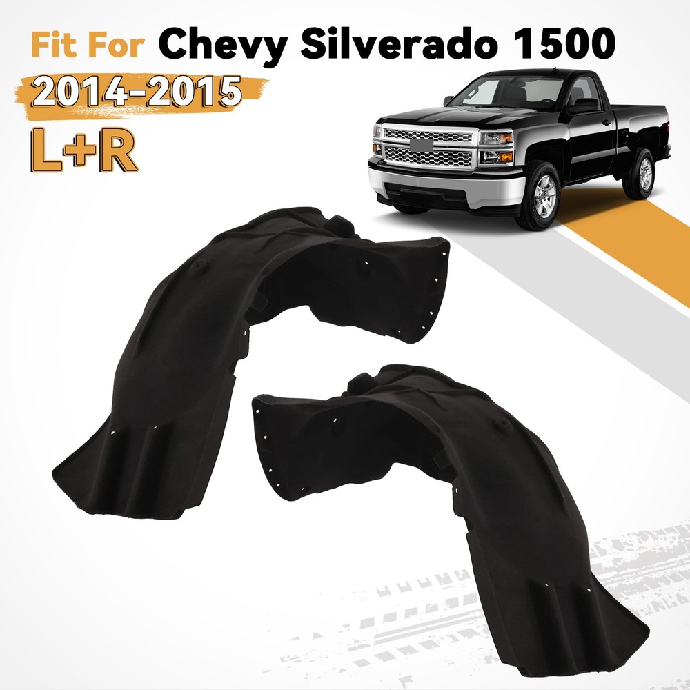 Fender Liner Inner Panel For 2014 2015 Chevy Silverado 1500 Left + Right Pair