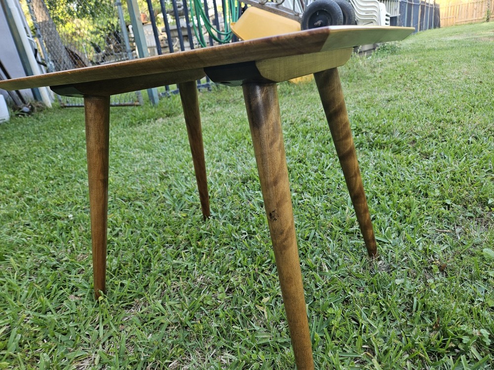 Restored Vintage Mid-Century Maple Planner Group End Table