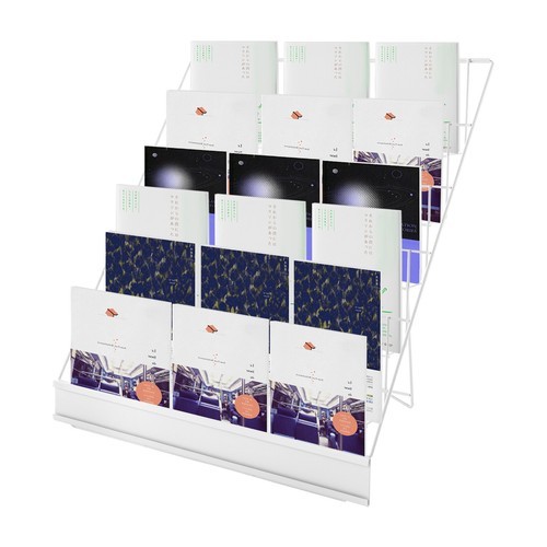6-Tier Countertop Book Rack Display Stand for Comics, DVDs, and More