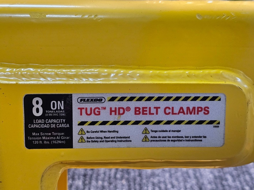 Flexco Replacement Clamp End TUG™ HD 8Ton Load Capacity, Yellow Steel