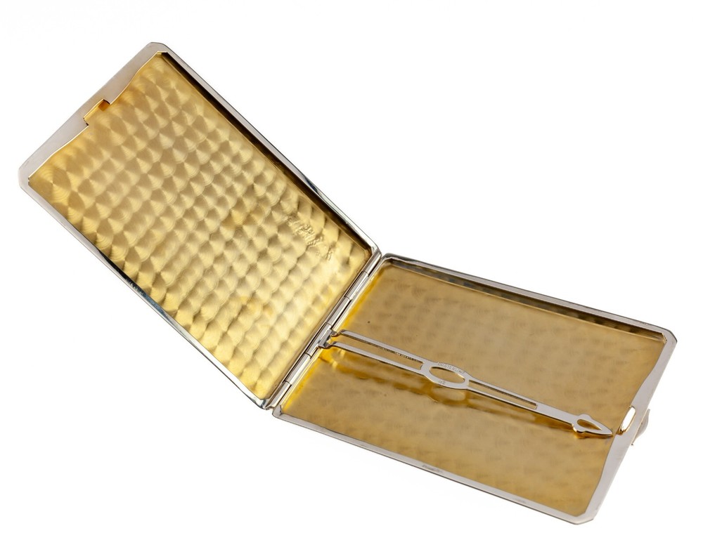 Sterling Silver Vintage Cigarette Case 4" x 3" 93 grams with Monogram