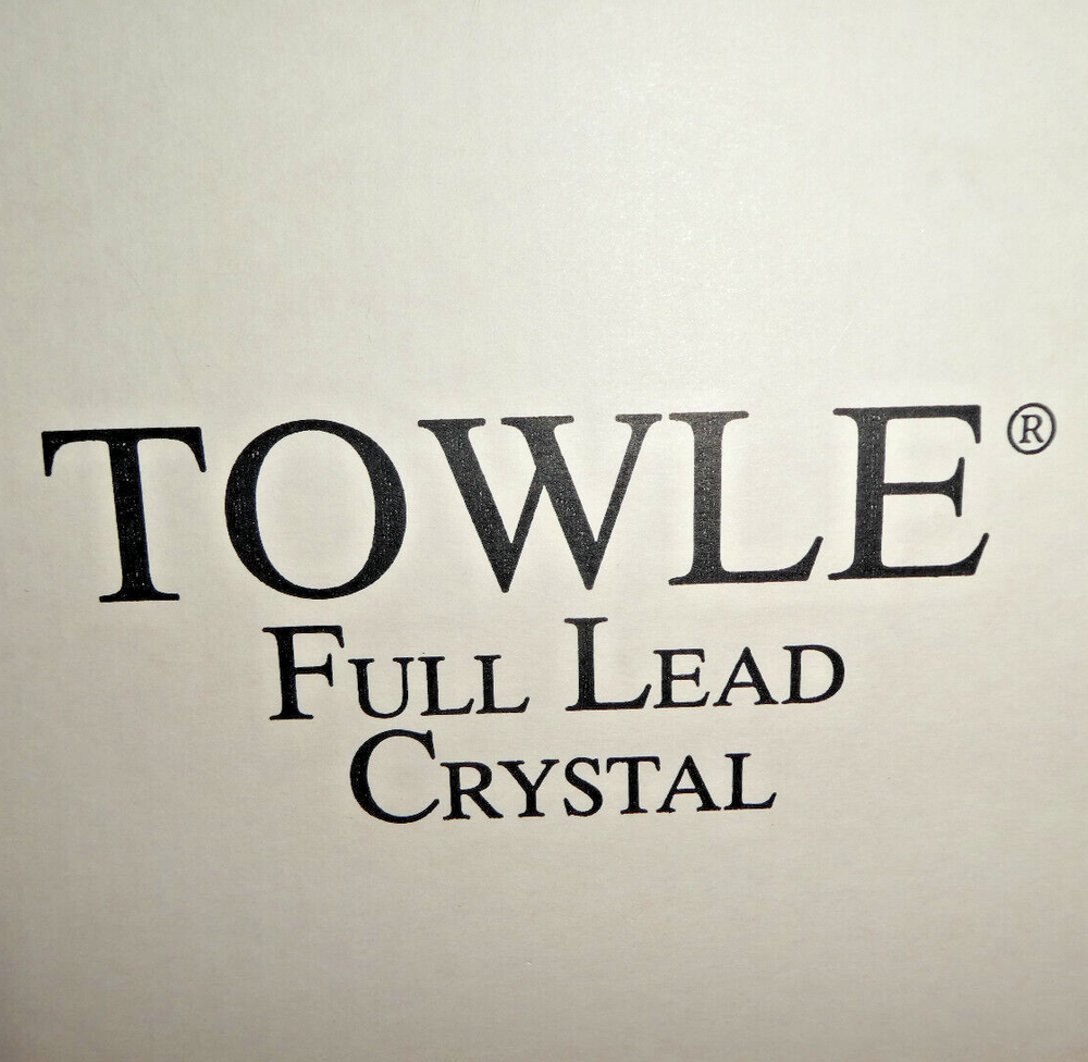 Towle Full Lead Crystal Candlesticks 7.5" Washington Pattern NIB, Prefect Gift