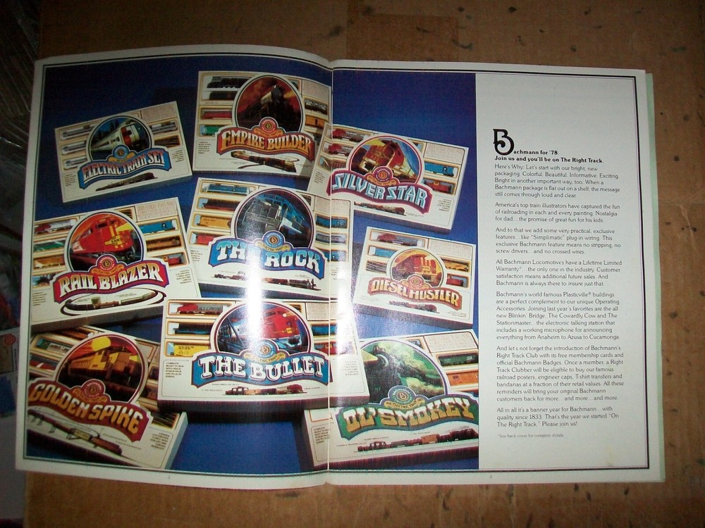 Vintage 1978 Bachmann Model Train Catalog