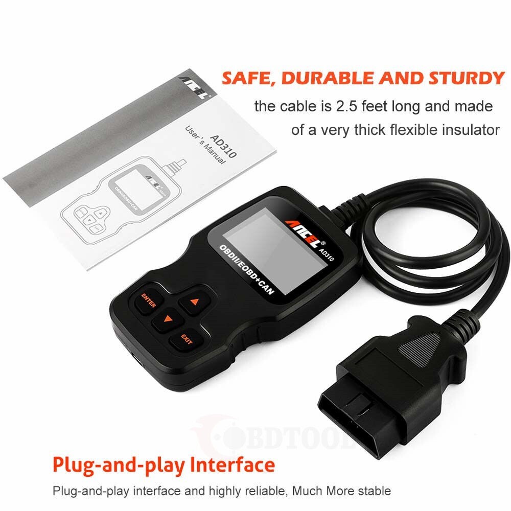 Ram 1500 OBDII OBD2 Car Fault Code Service Reader Reset Scanner AD310 Tool US