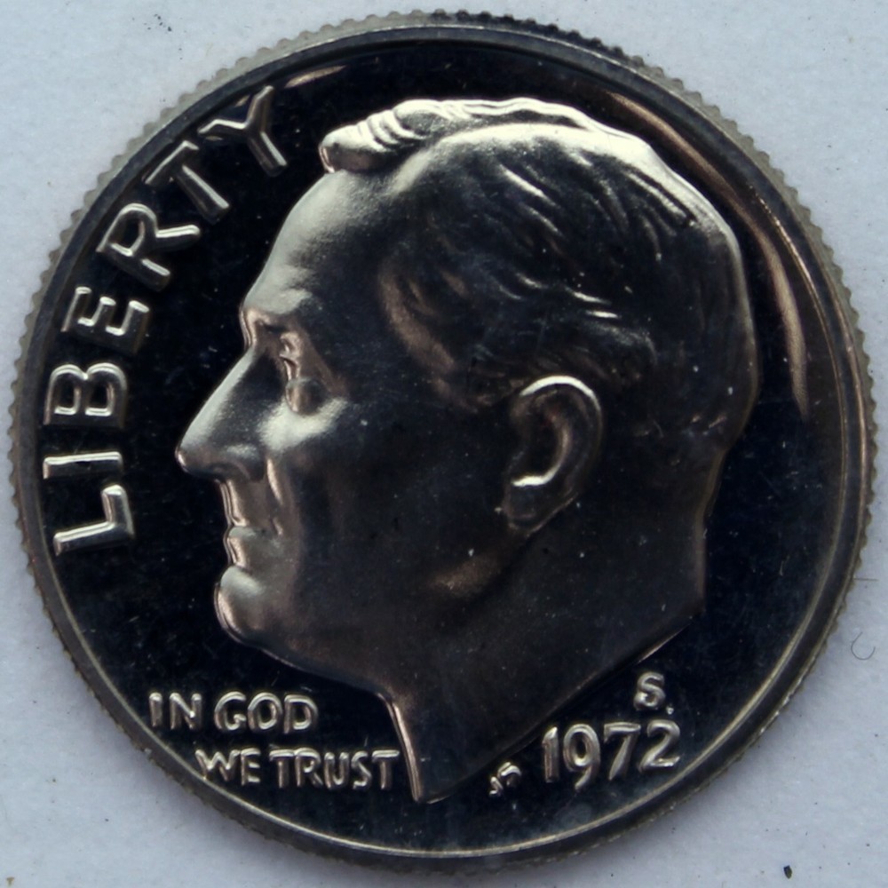 1972-S Proof Roosevelt Dime
