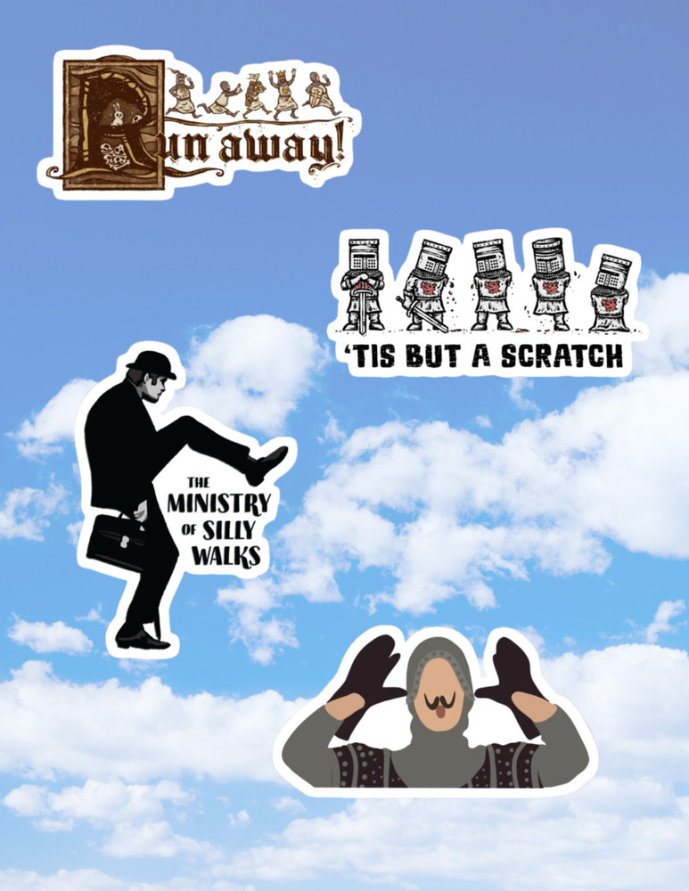 Monty Python 4pc 80's Movie Sticker Pack