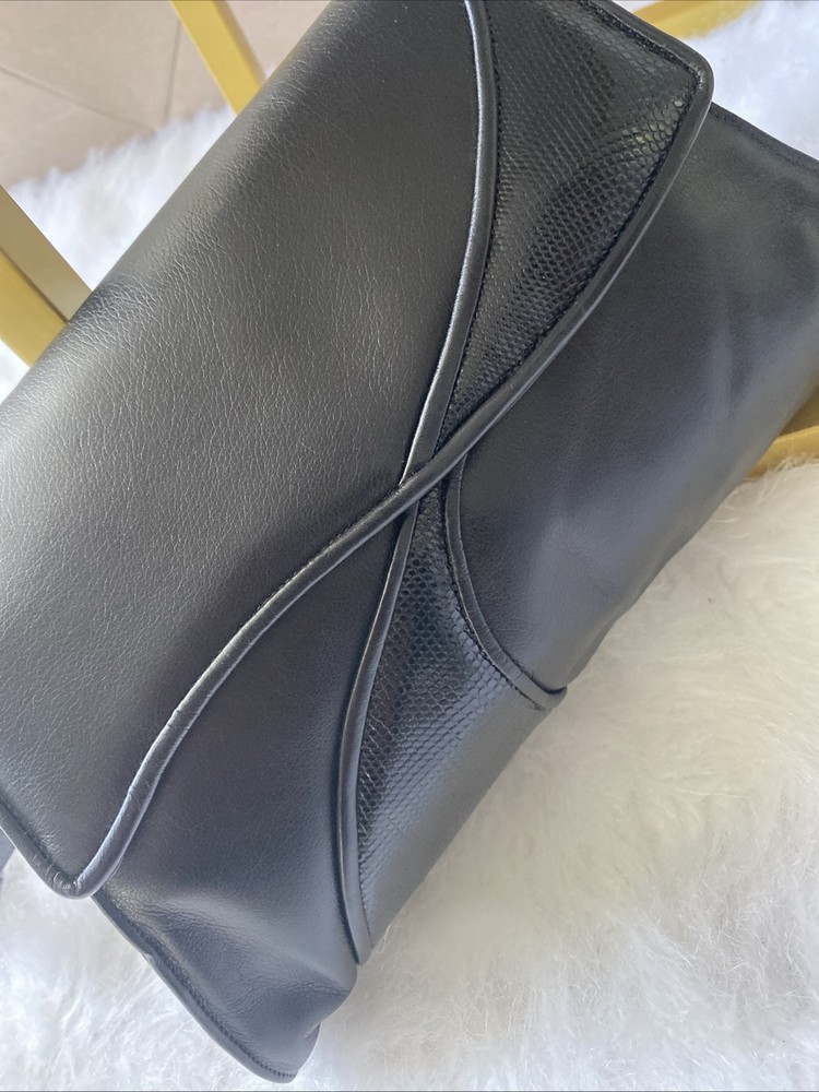 Barbara Miller Genuine Leather Handbag Black