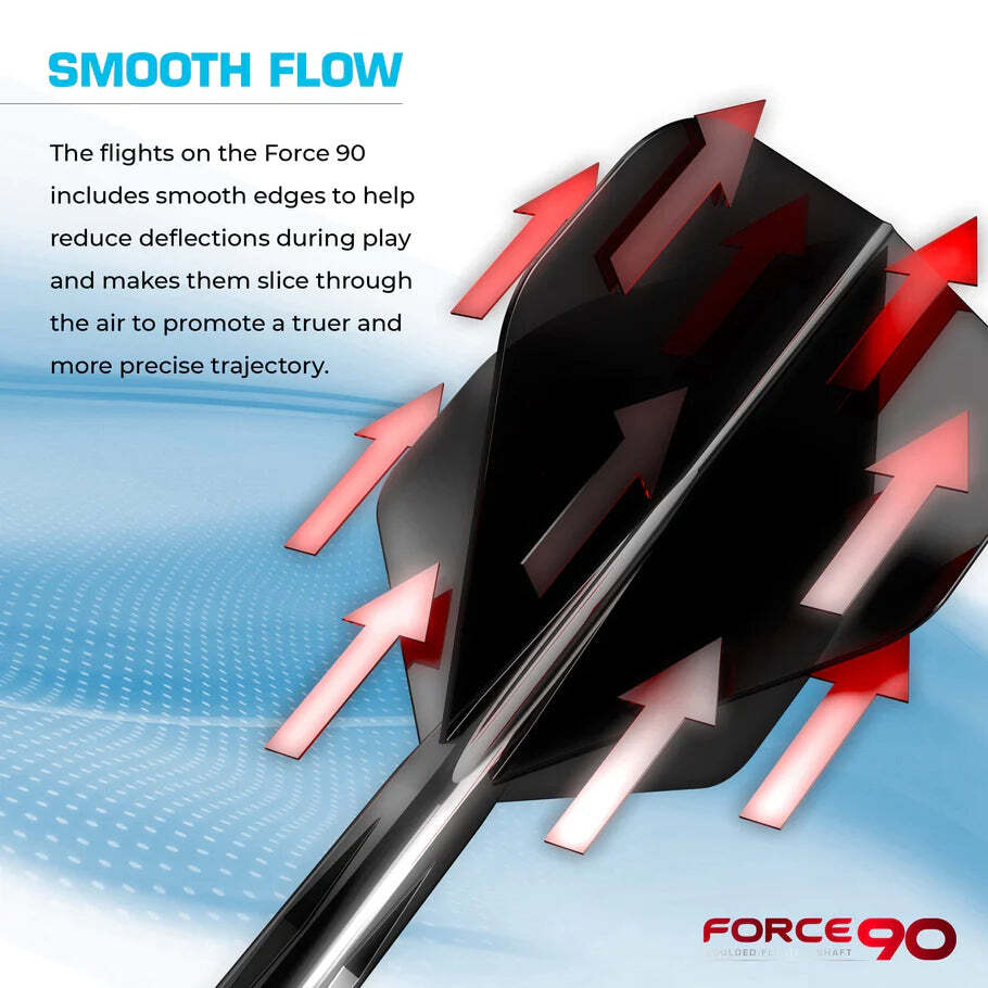 Mission Force 90 Molded Flight & Shaft System Gradient Black Standard No2 Medium